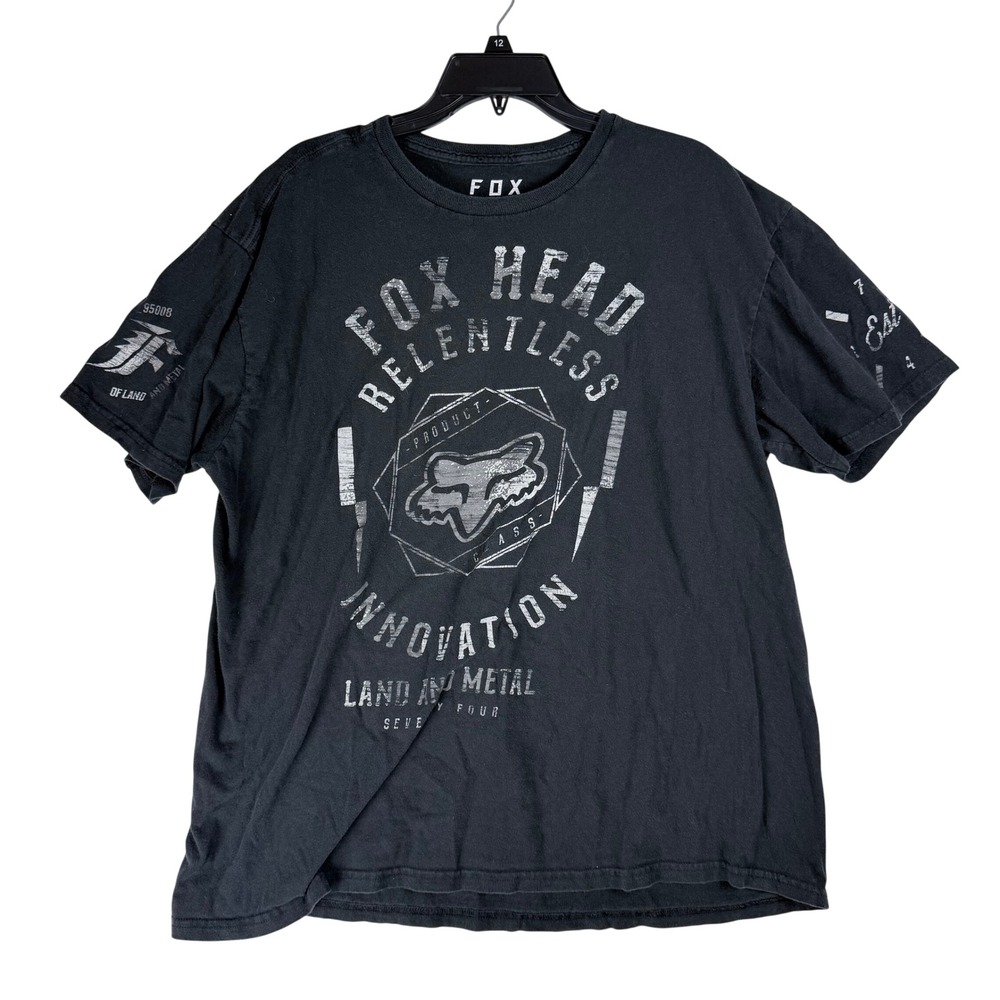 Fox Racing Graphic Tee Mens XL Black Relentless Innovation Motocross Skater